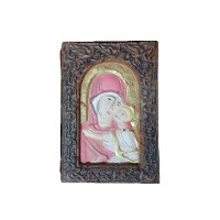 Икона на Света Дева Мария с Младенеца - цветна - керамична - НОВА!!!, снимка 1 - Икони - 37901698
