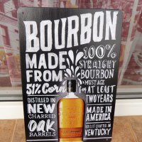 Метална табела уиски бърбън Bulleit Bourbon 100% реклама, снимка 1 - Декорация за дома - 43039406