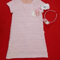 Нова кокетна рокля с диадема 5 г, снимка 1 - Детски рокли и поли - 28785184