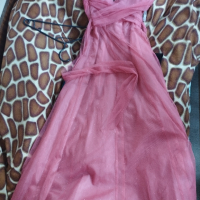 Бална розова дълга рокля , снимка 4 - Рокли - 44876779