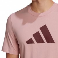 ADIDAS Мъжка тениска в розово, снимка 2 - Тениски - 36557075