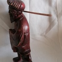 антика скулптура резба рибар Тайван, снимка 3 - Антикварни и старинни предмети - 39496094