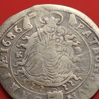 Сребърна монета 15 кройцера 1686г. Леополд първи Кремниц Унгария 29773, снимка 8 - Нумизматика и бонистика - 42984847