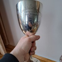 Английска сребърна чаша  сребърен бокал, снимка 6 - Антикварни и старинни предмети - 39969142