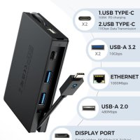 Cable Matters 8-в-1 преносим 40Gbps USB4 хъб (USB 4 докинг станция), снимка 3 - Кабели и адаптери - 43584465