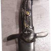 Нож с дръжка от български пилотски кортик, кама, острие, кинжал, снимка 4 - Антикварни и старинни предмети - 33260114