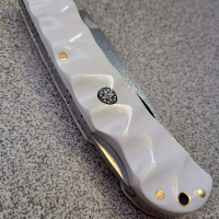 Сгъваем нож ръчно изработен от N690co стомана, снимка 4 - Ножове - 44880186
