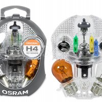 НОВИ! Комплект резервни лампи крушки за автомобил OSRAM Original H4 CLKM + 3 бушона, снимка 1 - Аксесоари и консумативи - 32502432