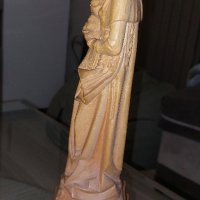 Дървена стауетка Богородица с Младенеца.Много запазена., снимка 5 - Антикварни и старинни предмети - 43339412
