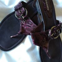 Нови дамски чехли, тъмно лилав лак Graceland, снимка 1 - Чехли - 28901672