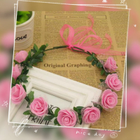 Романтична обиколка: Венче за коса от чаровни рози - различни цветове, снимка 3 - Аксесоари за коса - 44879958