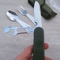 Туристически комплект хранене на Испанската армия нож вилица лъжица военен , снимка 2 - Други инструменти - 38850746