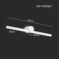 LED Аплик за огледало/картина 10W Бял, снимка 6 - Лампи за баня - 39143852