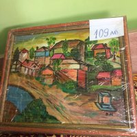 Авторска картина с маслени бои “Весело село”, снимка 1 - Картини - 43458275