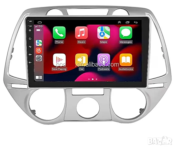 Мултимедия, за Hyundai I20, 2008, Двоен дин, Навигация, дисплей, плеър, екран, Android, Андроид, i20, снимка 1