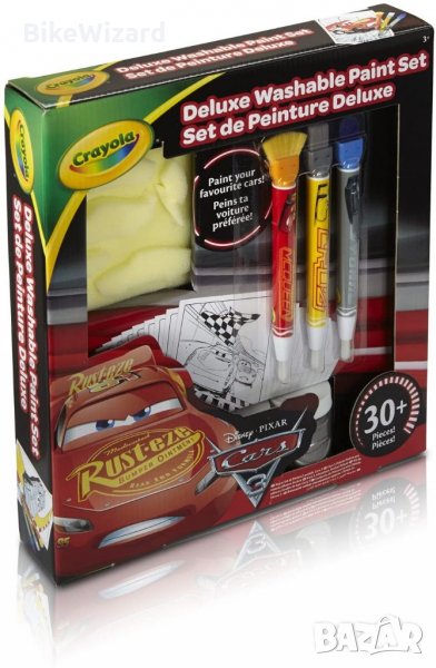 Crayola 54 Bath Deluxe E - Cars 3 - Комплект за оцветяване с миещи се цветове НОВО, снимка 1