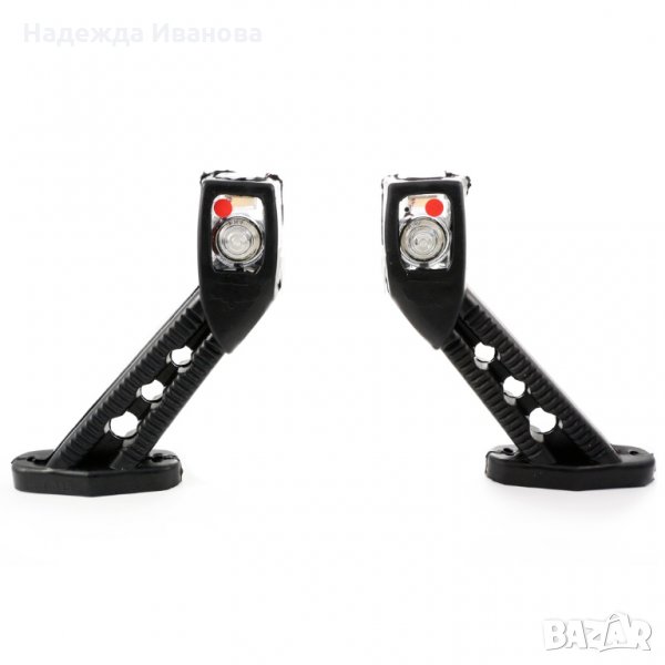 ПРОМОЦИЯ!!! Комплект 2 броя ЛЕД рогче правоъгълно косо 12/24 волта, снимка 1