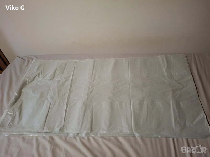 бели найлонови чували 46смх74см х 97 см 50 броя, снимка 1