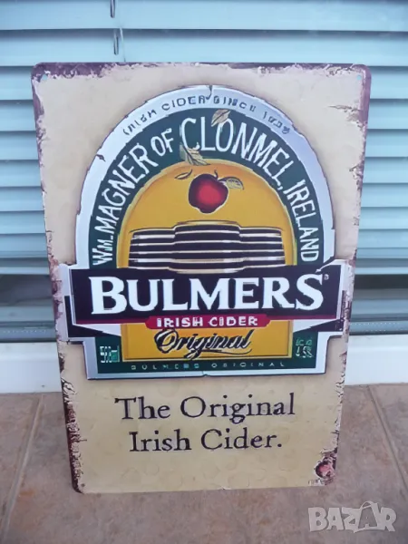 Метална табела Bulmers Irish sider ирлндски сайдер слаб алкохол без, снимка 1