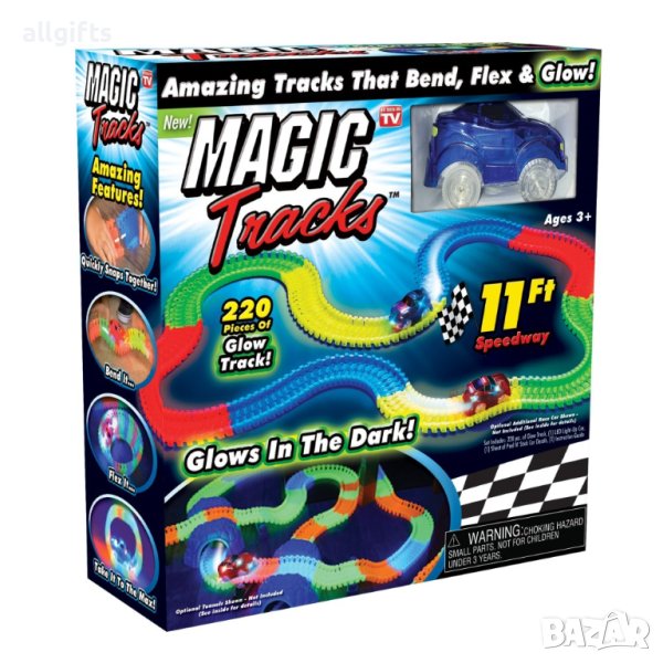 Многоцветна светеща писта Magic Track с 220 части, снимка 1