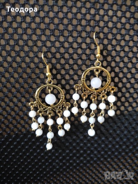 Дамски обеци"Седефено сияние", снимка 1
