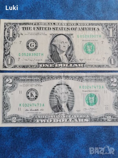 1 и 2 $ САЩ (USA), снимка 1