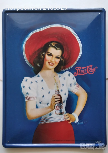 Красива метална табела Пепси / Pepsi Cola, снимка 1