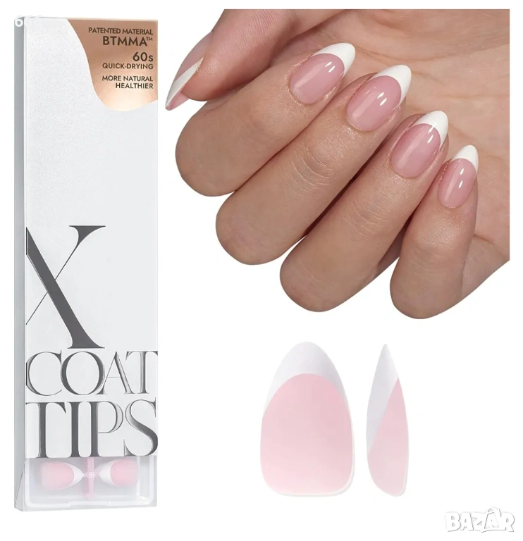 160 бр Изкуствени нокти  ФРЕНСКИ МАНИКЮР, снимка 1