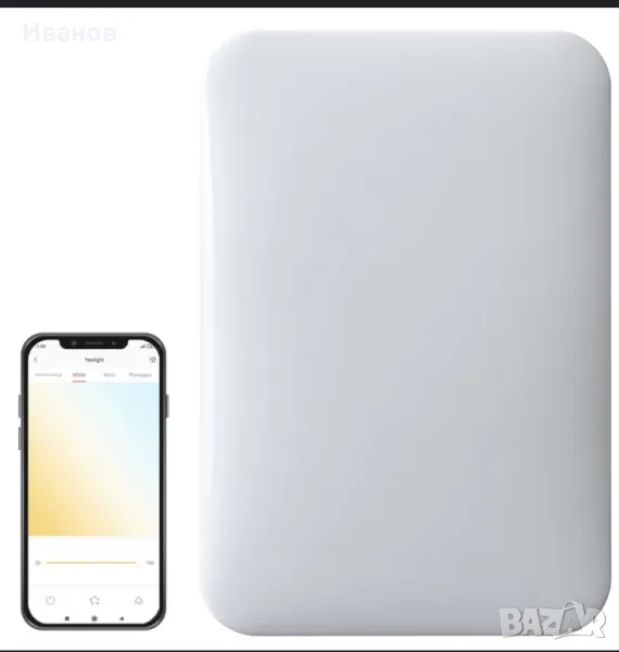 Смарт плафониера Xiami Yeelight , Правоъгълна, Wi-Fi, Гласов контрол, 95W,Дистанционно , снимка 1