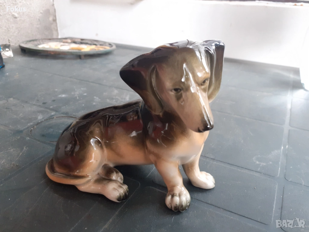 Sitzendorf - куче статуетка фигура порцелан, снимка 1