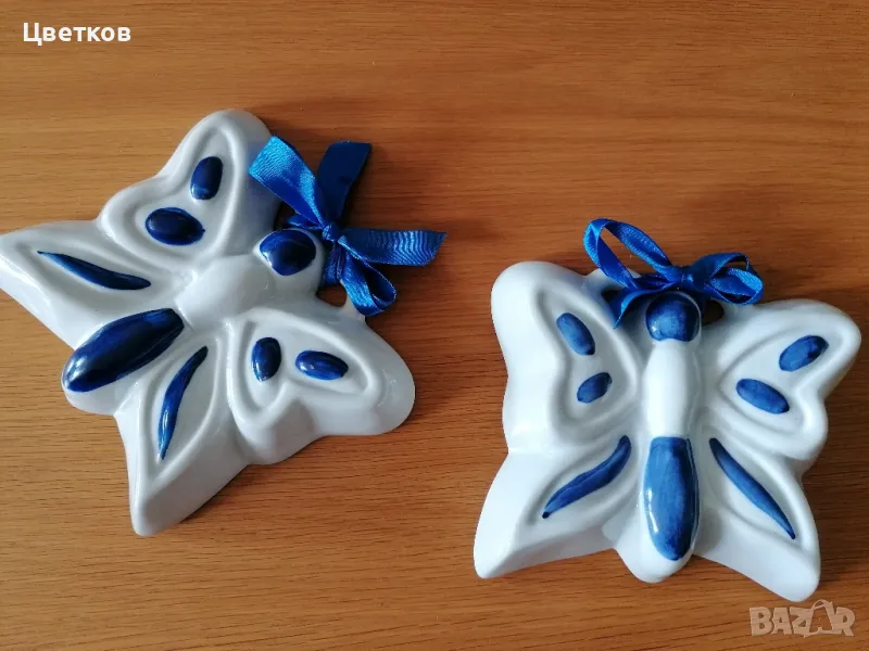 Керамични пеперуди 2 бр., снимка 1