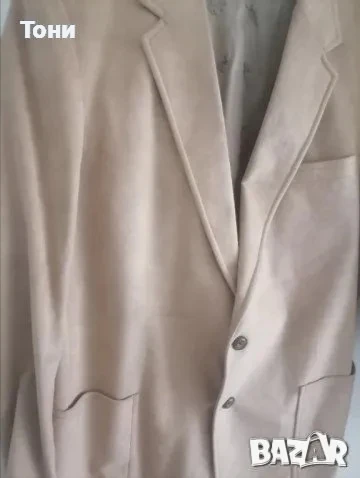 Ново Мъжко Сако от Натурален Велур L , снимка 1