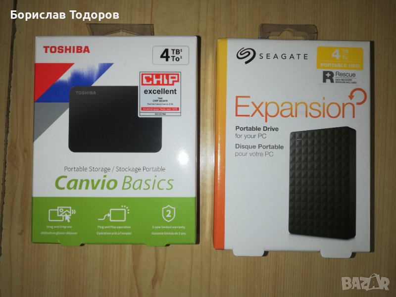 Външeн диск 4TB Seagate, Toshiba, снимка 1