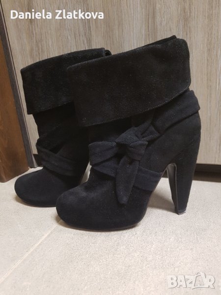 Боти от естествен велур, No 35, снимка 1