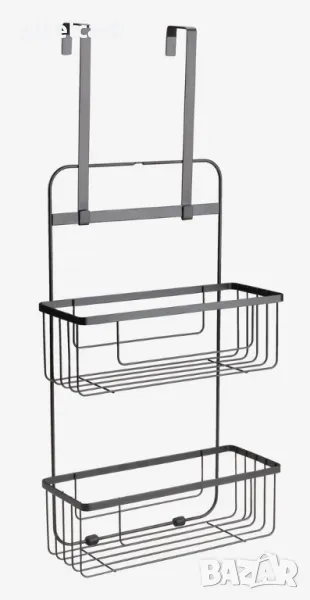 0314 Рафт с куки за закачане черен, снимка 1