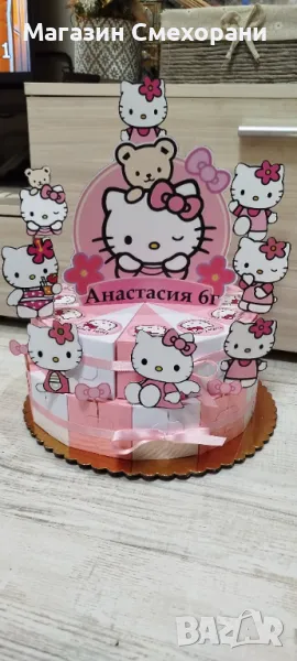 Картонена торта Хелоу кити, снимка 1