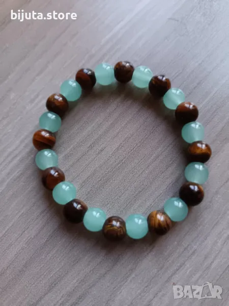 Гривна за привличане на пари печалби и късмет с авантюрин и тигрово око ., снимка 1