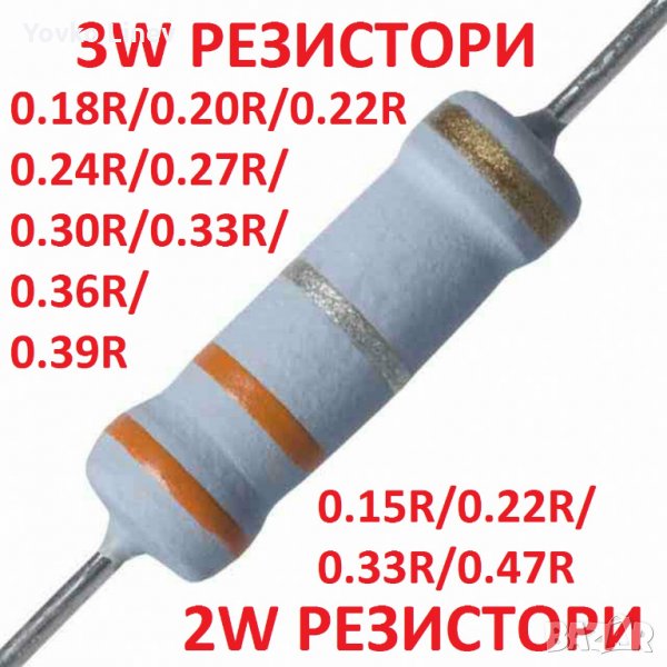 РЕЗИСТОРИ КИТ - 0.15R/0.18R/0.20R/0.22R/0.24R/0.27R/0.30R/0.33R/0.36R/0.39R/0.47R - 33 БРОЯ, снимка 1