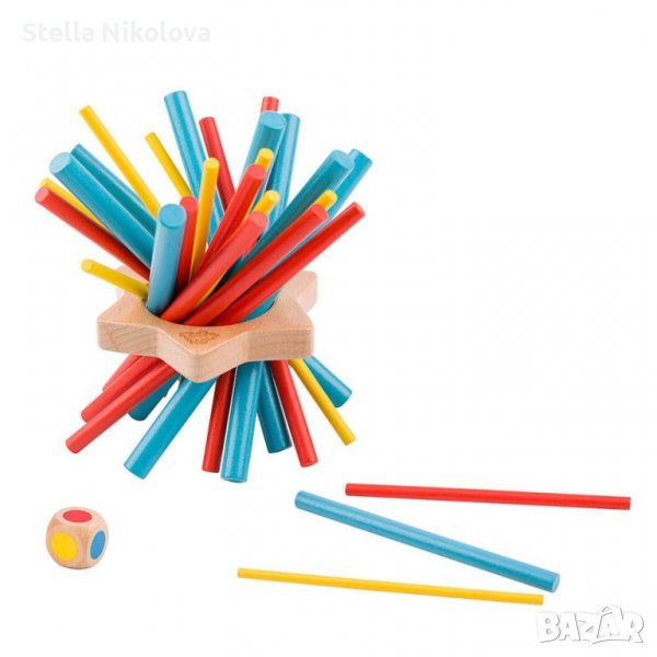 Дървена настолна игра - Микадо със зарче в Образователни игри в гр ...