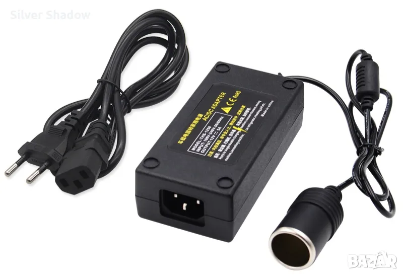 Адаптер от 220 на 12V, 5A - тип запалка за кола, снимка 1