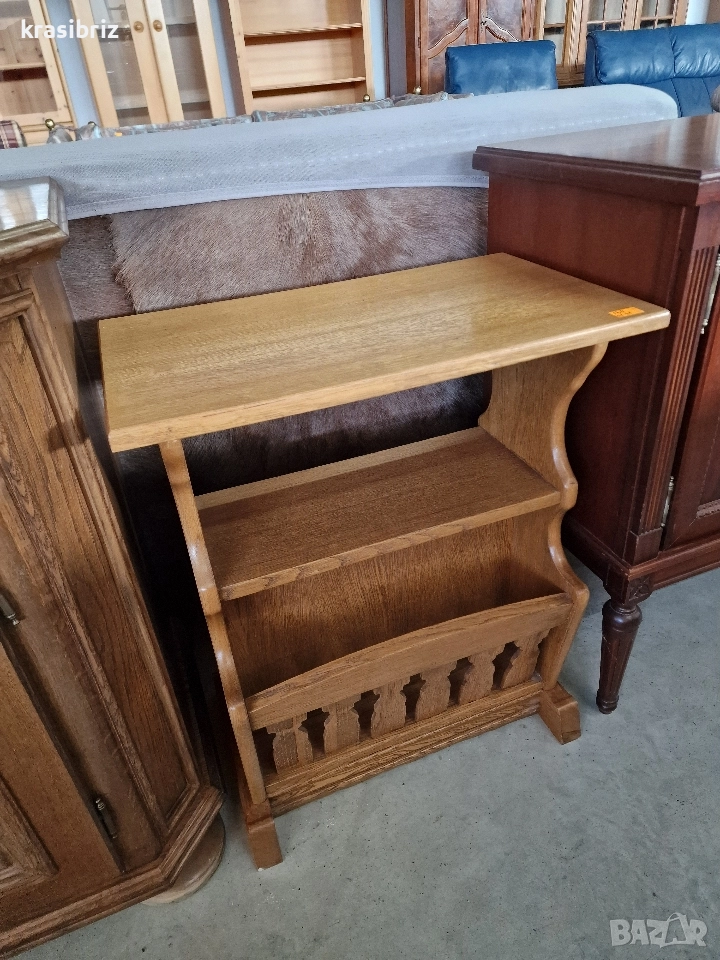 Масивна Масичка с поставка за вестници и списания-внос от Германия!, снимка 1