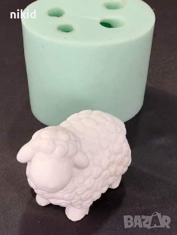 3D голяма Овца Агне силиконов молд форма украса фондан свещ гипс сапун калъп, снимка 1