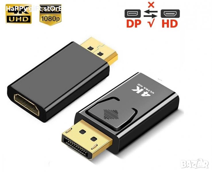Преходник DisplayPort - DP to HDMI 4K ultra HD, снимка 1