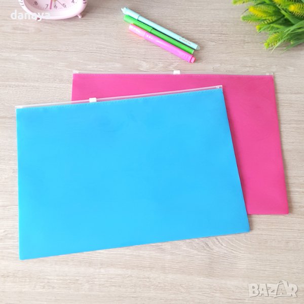 3064 PVC папка за документи с цип, А4, снимка 1