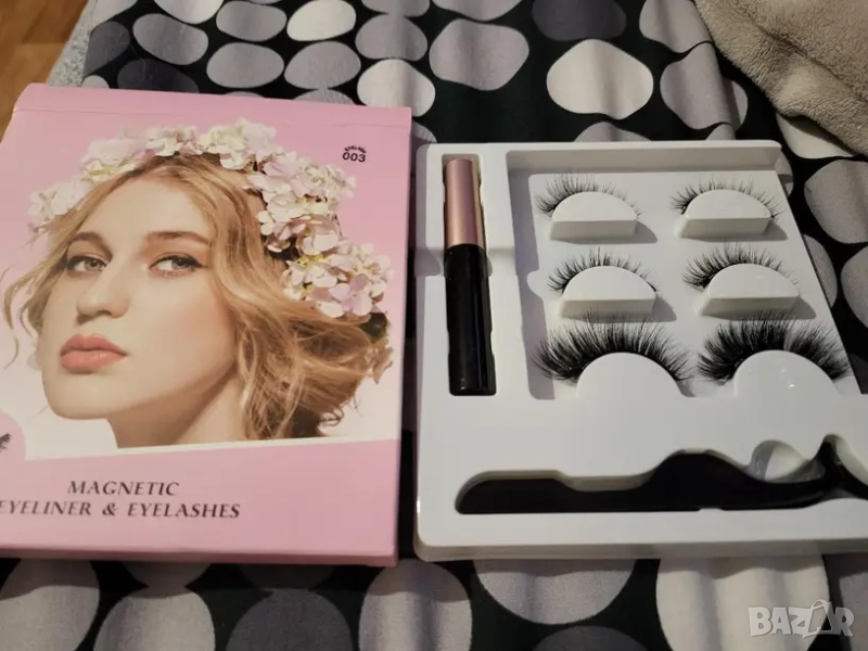 Комплект  5 чифта магнитни изкуствени мигли с очна линия  , снимка 1