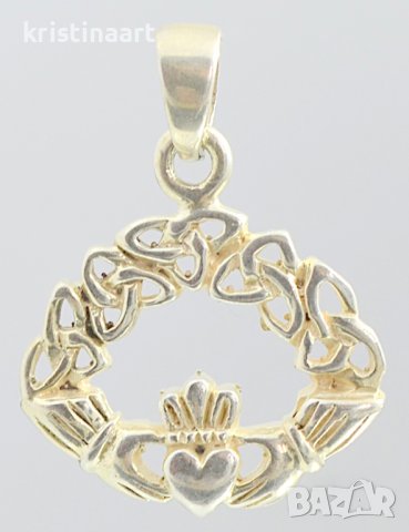 Сребърен медальон *Венец на любовта*, снимка 1 - Колиета, медальони, синджири - 43183118