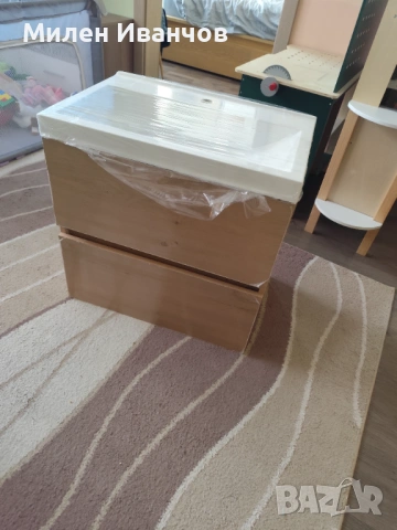 PVC Мебел за баня FORLI 60 OAK - Шкаф + Мивка