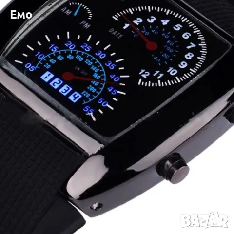 Мъжки спортен ръчен часовник с LED дисплей и ефектно показване на часа WW26, снимка 4 - Мъжки - 47822806