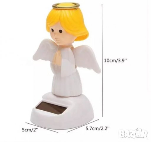 😇 Соларно задвижван Ангел с мърдащи се крилца и главичка car⚠️, снимка 6 - Други - 27367177