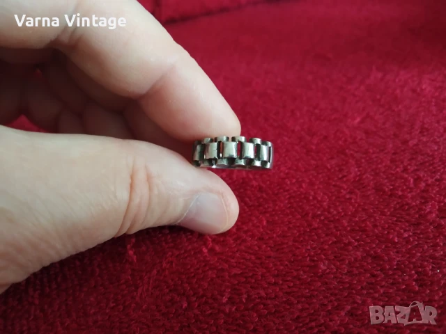 Мъжки сребърен пръстен за мизинец 925. 4,1 гр. , снимка 4 - Пръстени - 51080533